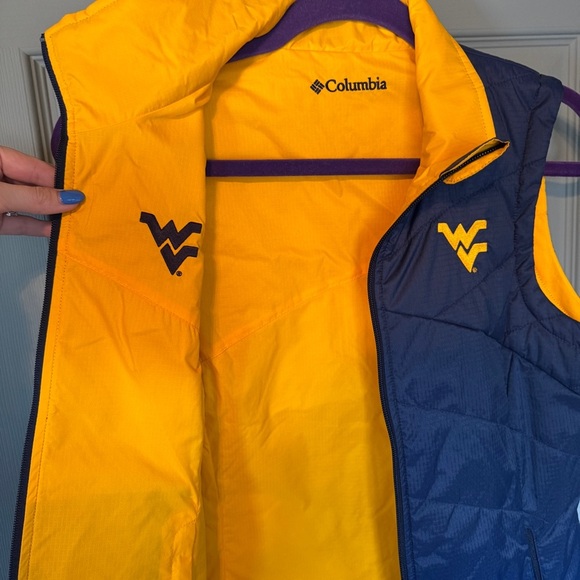 NWT Columbia WVU Reversible Vest - Picture 3 of 4